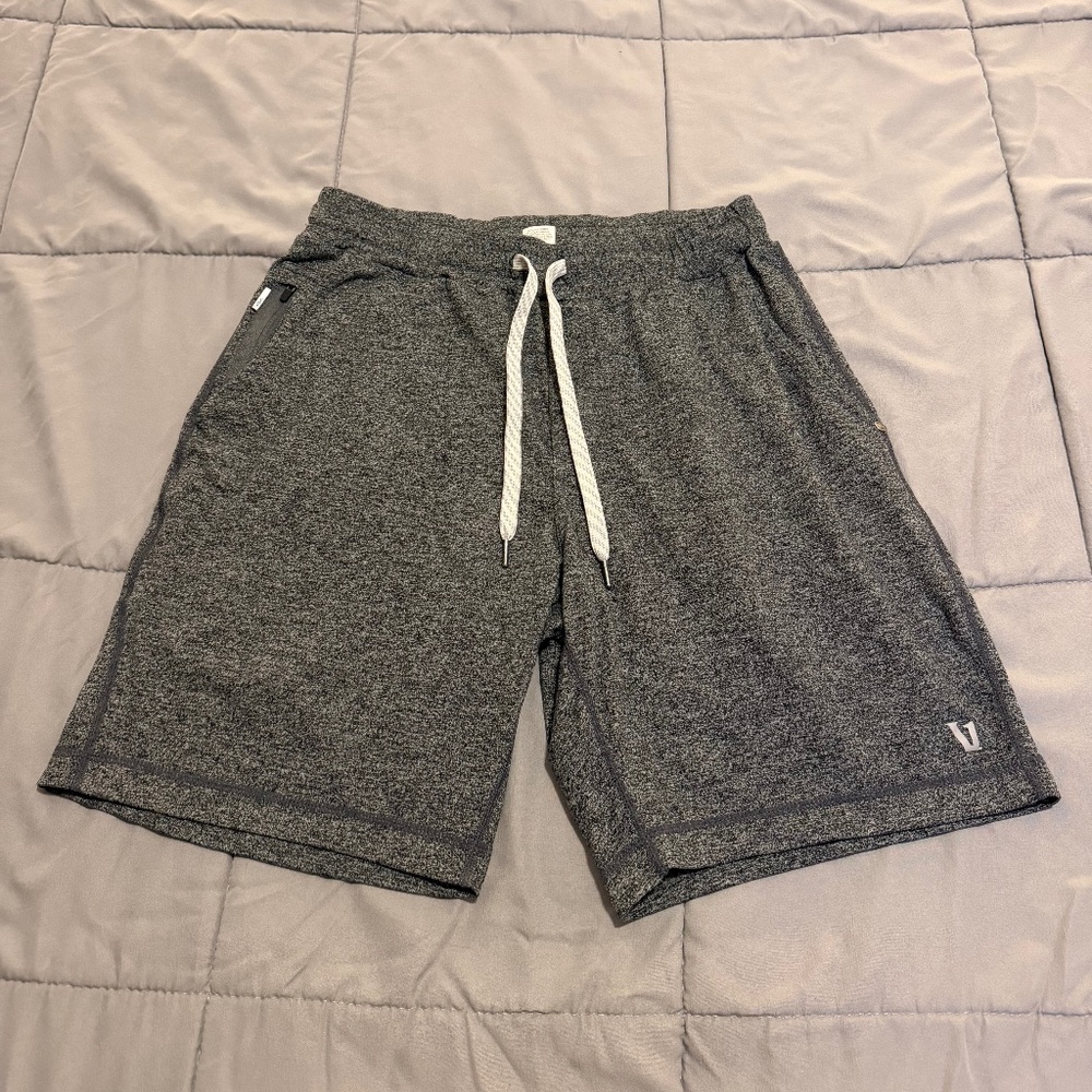 Vuori Heather Gray Athletic Sweatshorts